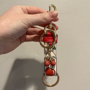 Coach Cherry Trigger Snap keychain NWOT